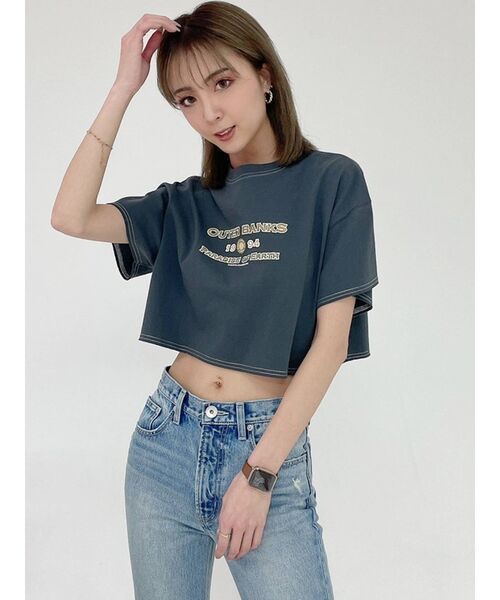 GYDA（ジェイダ）の「OUTER BANKS SHORT Tシャツ（Tシャツ/カットソー・レディース・チャコールグレー/オフホワイト/マスタード・FREE）」の18枚目の写真