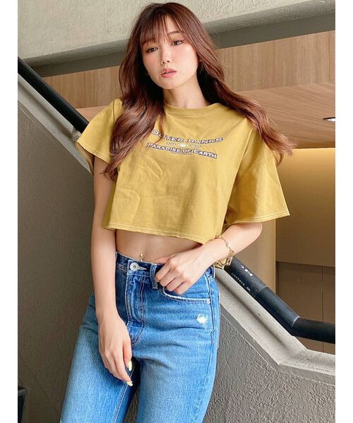 GYDA（ジェイダ）の「OUTER BANKS SHORT Tシャツ（Tシャツ/カットソー・レディース・チャコールグレー/オフホワイト/マスタード・FREE）」の11枚目の写真