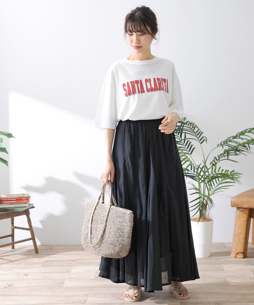 URBAN RESEARCH Sonny Label（アーバンリサーチサニーレーベル）の「ルーズロゴチュニックTシャツ（Tシャツ/カットソー・レディース・ホワイト/ブラック/チャコールグレー・FREE）」の14枚目の写真