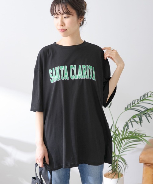 URBAN RESEARCH Sonny Label（アーバンリサーチサニーレーベル）の「ルーズロゴチュニックTシャツ（Tシャツ/カットソー・レディース・ホワイト/ブラック/チャコールグレー・FREE）」の7枚目の写真