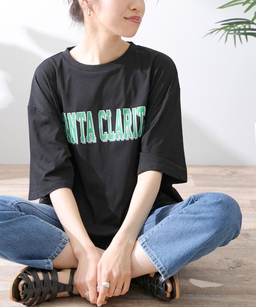 URBAN RESEARCH Sonny Label（アーバンリサーチサニーレーベル）の「ルーズロゴチュニックTシャツ（Tシャツ/カットソー・レディース・ホワイト/ブラック/チャコールグレー・FREE）」の18枚目の写真