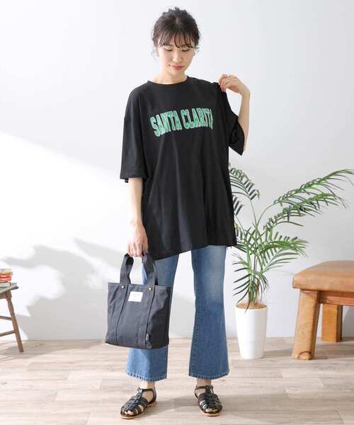 URBAN RESEARCH Sonny Label（アーバンリサーチサニーレーベル）の「ルーズロゴチュニックTシャツ（Tシャツ/カットソー・レディース・ホワイト/ブラック/チャコールグレー・FREE）」の21枚目の写真