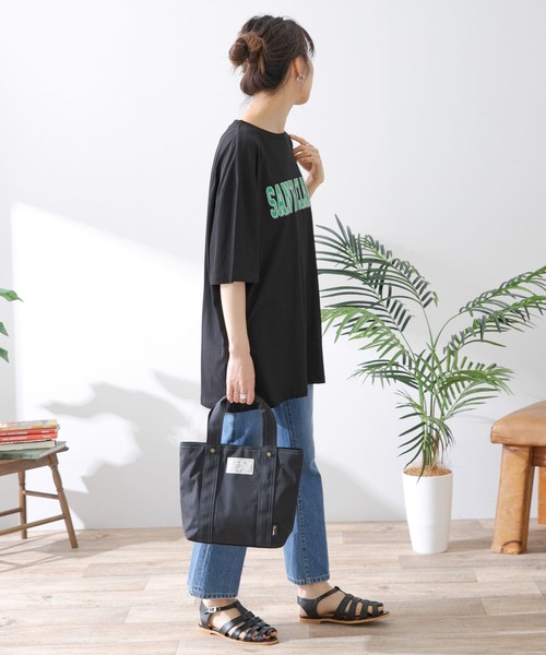 URBAN RESEARCH Sonny Label（アーバンリサーチサニーレーベル）の「ルーズロゴチュニックTシャツ（Tシャツ/カットソー・レディース・ホワイト/ブラック/チャコールグレー・FREE）」の11枚目の写真