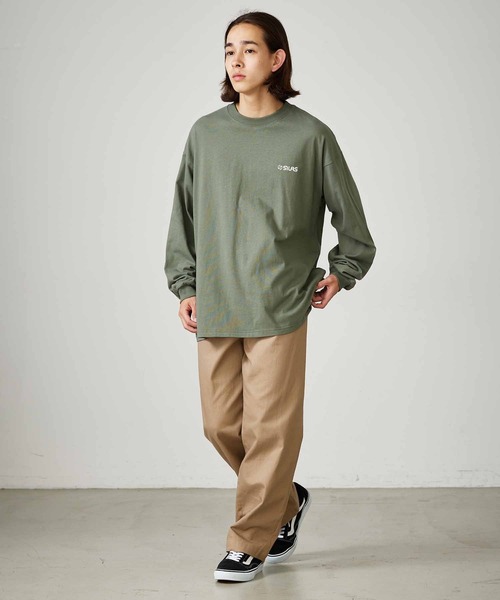 SILAS（サイラス）の「BASIC OLD LOGO L/S TEE（Tシャツ/カットソー・メンズ・ホワイト/ライトブルー/ブラック/ネイビー/オリーブ/チャコール・M/L/XL）」の21枚目の写真