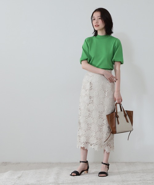 N.(N. Natural Beauty Basic)(エヌエヌナチュラルビューティーベーシック)の「◆ケミカルレースロングスカート(スカート・レディース・ベージュ/ネイビー/グレー/オフホワイト/ピンク/グリーン/パープル/ダークブラウン/イエロー系その他・MEDIUM)」の10枚目の写真