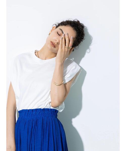 koe(コエ)の「オーガニックコットンショルダータックプルオーバー*(Tシャツ/カットソー・レディース・ホワイト/チャコールグレー/ブラック・FREE)」の7枚目の写真
