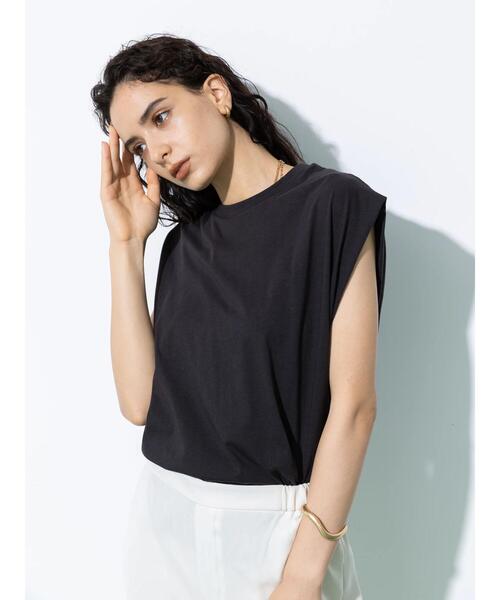 koe(コエ)の「オーガニックコットンショルダータックプルオーバー*(Tシャツ/カットソー・レディース・ホワイト/チャコールグレー/ブラック・FREE)」の22枚目の写真