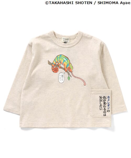 F.O.KIDS（エフオーキッズ）の「ざんねんないきもの事典コラボTシャツ（Tシャツ/カットソー・キッズ・ブラウン/グレー/カーキ/ブルー/アイボリー・90/100/110/120/80/130/95/140）」の2枚目の写真