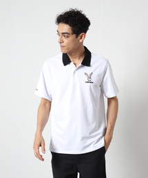 【MALBON GOLF／マルボン】ラビット 刺繍ロゴ ポロシャツ