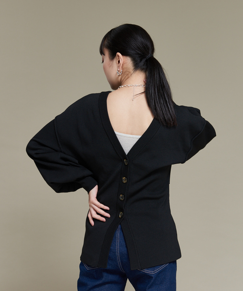 NOMINE（ノミネ）の「【前後着用可】2WAYセパレートレイヤード風プルオーバーカーディガン（カーディガン/ボレロ・レディース・ブラック/レッド/グリーン/グレイッシュベージュ・フリー）」の12枚目の写真