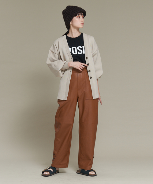 NOMINE（ノミネ）の「【前後着用可】2WAYセパレートレイヤード風プルオーバーカーディガン（カーディガン/ボレロ・レディース・ブラック/レッド/グリーン/グレイッシュベージュ・フリー）」の14枚目の写真