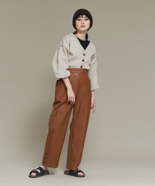 NOMINE（ノミネ）の「【前後着用可】2WAYセパレートレイヤード風プルオーバーカーディガン（カーディガン/ボレロ・レディース・ブラック/レッド/グリーン/グレイッシュベージュ・フリー）」の15枚目の写真