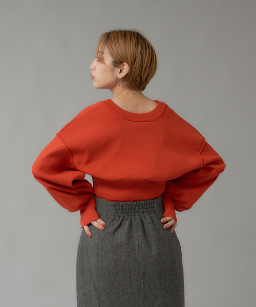 NOMINE（ノミネ）の「【前後着用可】2WAYセパレートレイヤード風プルオーバーカーディガン（カーディガン/ボレロ・レディース・ブラック/レッド/グリーン/グレイッシュベージュ・フリー）」の18枚目の写真