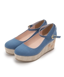 THE EMPORIUM | 底ビジューウエッジパンプス(パンプス)