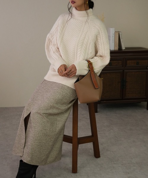 IAMUSE（アイアミューズ）の「【持つだけで主役級バッグ】2WAYワンハンドルショルダーバッグ S0737【IAMUSE】（ハンドバッグ・レディース・ブラック/アイボリー/モカ・FREE）」の21枚目の写真