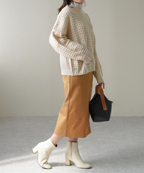 IAMUSE（アイアミューズ）の「【持つだけで主役級バッグ】2WAYワンハンドルショルダーバッグ S0737【IAMUSE】（ハンドバッグ・レディース・ブラック/アイボリー/モカ・FREE）」の16枚目の写真