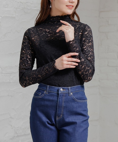 レースハイネックトップス Tシャツ カットソー Honeys ハニーズ のファッション通販 Zozotown