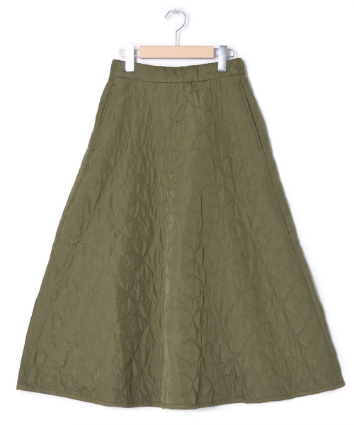 w closet(ダブルクローゼット)の「中綿キルティングフレアスカート(スカート・レディース・キナリ/ブラック/カーキ・FREE)」の21枚目の写真