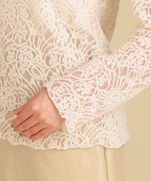 Ray BEAMS（レイビームス）の「Ray BEAMS / キモウ レース ハイネック カットソー（Tシャツ/カットソー・レディース・ブラック/ホワイト系その他6・ONE SIZE）」の20枚目の写真