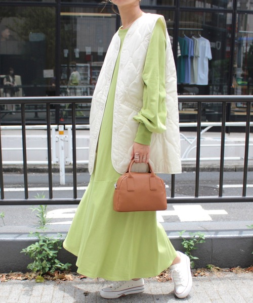 MLI'A（エムリア）の「キルティングベスト（ベスト・レディース・ブラック/カーキ/ピンク/アイボリー・M）」の15枚目の写真