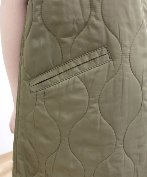 MLI'A（エムリア）の「キルティングベスト（ベスト・レディース・ブラック/カーキ/ピンク/アイボリー・M）」の22枚目の写真