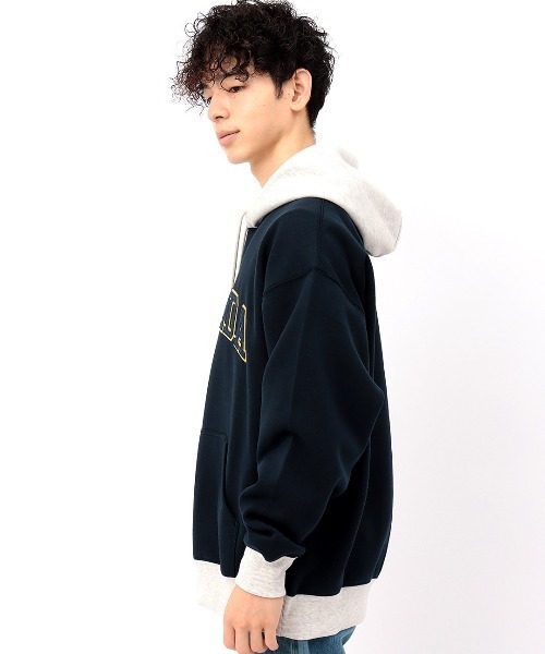 チチカカ(チチカカ)の「【ユニセックス】フェルトワッペンパーカー(パーカー・メンズ・トップグレー/ネイビー・LARGE/MEDIUM)」の9枚目の写真