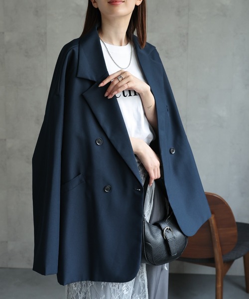 TELMA オーバーサイズジャケット セール】オーバーサイズテーラードジャケット（テーラードジャケット