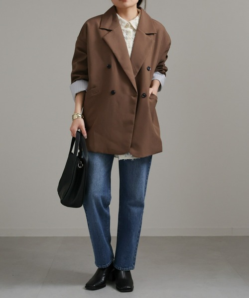 sakishimatokyo（サキシマトーキョー）の「オーバーサイズテーラードジャケット（テーラードジャケット・レディース・ブラック/ブラウン/アイボリー/グレー/ネイビー・FREE）」の18枚目の写真