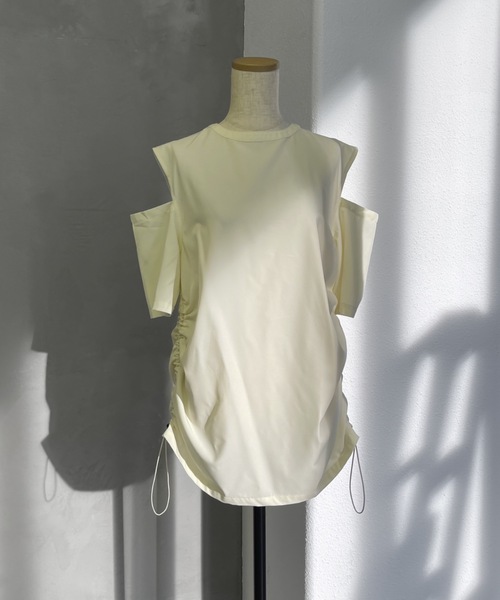 Solace（ソレイス）の「ショルダーカットオープントップス（Tシャツ/カットソー・レディース・ブラック/ピンク/ナチュラル・FREE）」の11枚目の写真