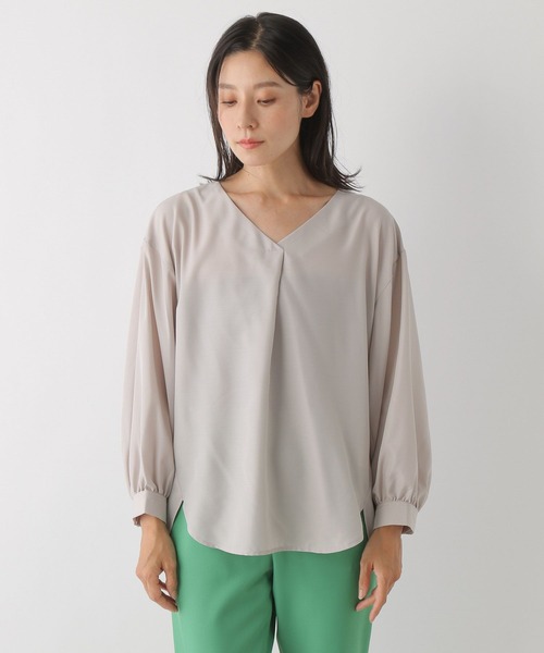 LEPSIM（レプシィム）の「さらキレ＊アソートブラウス　299526（シャツ/ブラウス・レディース・グリーン/オレンジ/ホワイト系その他/ネイビー/グレイッシュベージュ・LARGE/MEDIUM）」の17枚目の写真