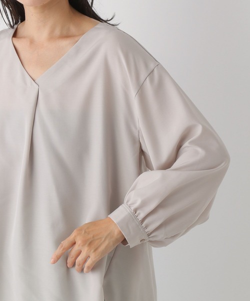 LEPSIM（レプシィム）の「さらキレ＊アソートブラウス　299526（シャツ/ブラウス・レディース・グリーン/オレンジ/ホワイト系その他/ネイビー/グレイッシュベージュ・LARGE/MEDIUM）」の15枚目の写真