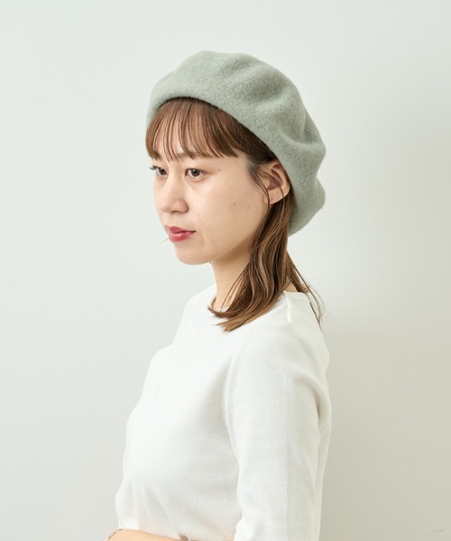 COLONY 2139(コロニートゥーワンスリーナイン)の「ウール混ベレー帽/ユニセックス(ハンチング/ベレー帽・レディース・ブラック/ベージュ/カーキ・FREE)」の10枚目の写真