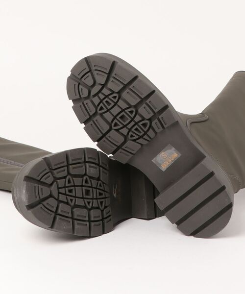 Fabby fabby(ファビィーファビィー)の「マットトラックソールファスナーレスロングブーツ(ブーツ・レディース・カーキ/ベージュ/ブラック・LARGE/MEDIUM/SMALL)」の5枚目の写真