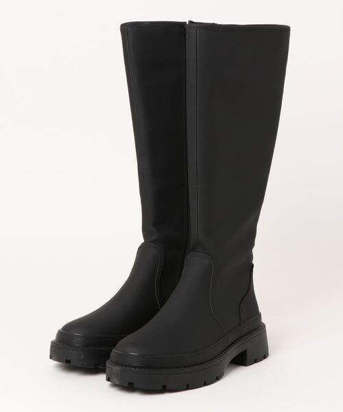 Fabby fabby(ファビィーファビィー)の「マットトラックソールファスナーレスロングブーツ(ブーツ・レディース・カーキ/ベージュ/ブラック・LARGE/MEDIUM/SMALL)」の6枚目の写真