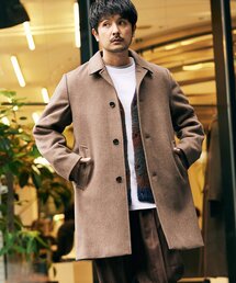 【Begin掲載】 SUPER 140 ウールビーバー ステンカラーコート
