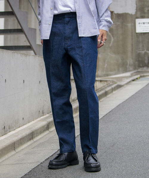 GLOSTER（グロスター）の「【GLOSTER/グロスター】デニム/ウールライク テーパードイージースラックス（その他パンツ・メンズ・ブラック/グレー/インディゴブルー・S/M/L）」の3枚目の写真