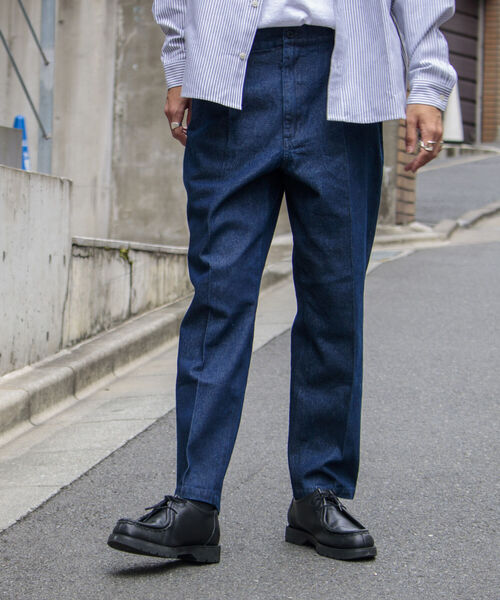 GLOSTER（グロスター）の「【GLOSTER/グロスター】デニム/ウールライク テーパードイージースラックス（その他パンツ・メンズ・ブラック/グレー/インディゴブルー・S/M/L）」の8枚目の写真