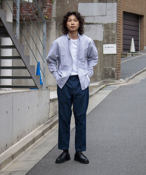 GLOSTER（グロスター）の「【GLOSTER/グロスター】デニム/ウールライク テーパードイージースラックス（その他パンツ・メンズ・ブラック/グレー/インディゴブルー・S/M/L）」の15枚目の写真