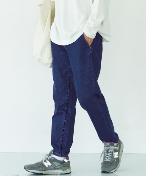 coca(coca)(コカ)の「メンズストレッチデニムイージーパンツ(デニムパンツ・メンズ・インディゴブルー/ブラック・M/L/XL)」の2枚目の写真