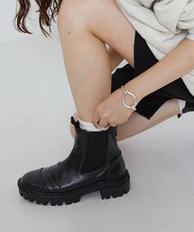 PUBLUX/パブリュクス トラックソールサイドゴアブーツ