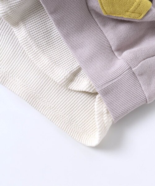 BREEZE（ブリーズ）の「レイヤード風トレーナー（スウェット・キッズ・イエロー/パープル/ブルー/サックスブルー/オレンジ/ブラック/ピンク/レインボー/グリーン・110/130/80/100/120/140/90）」の20枚目の写真