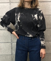 mi via loca | ワッフルタイダイ染クルーネックトップス(Tシャツ/カットソー)