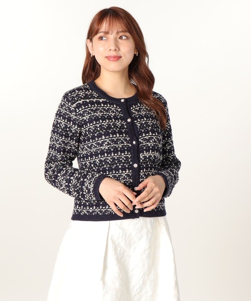 LAISSE PASSE(レッセパッセ)の「ツイードニットカーディガン(カーディガン/ボレロ)」 - WEAR