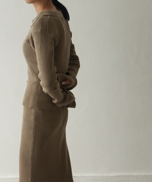 Chillfar（チルファー）の「襟付きアームウォーマーカーデ（カーディガン/ボレロ・レディース・チャコール/グリーン/グレイッシュベージュ/アイボリー・FREE）」の17枚目の写真