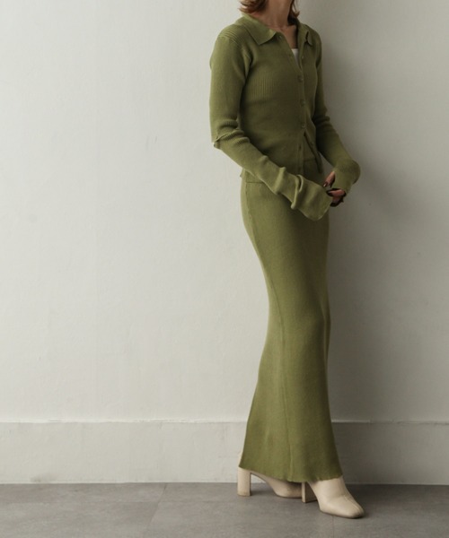 Chillfar（チルファー）の「襟付きアームウォーマーカーデ（カーディガン/ボレロ・レディース・チャコール/グリーン/グレイッシュベージュ/アイボリー・FREE）」の13枚目の写真