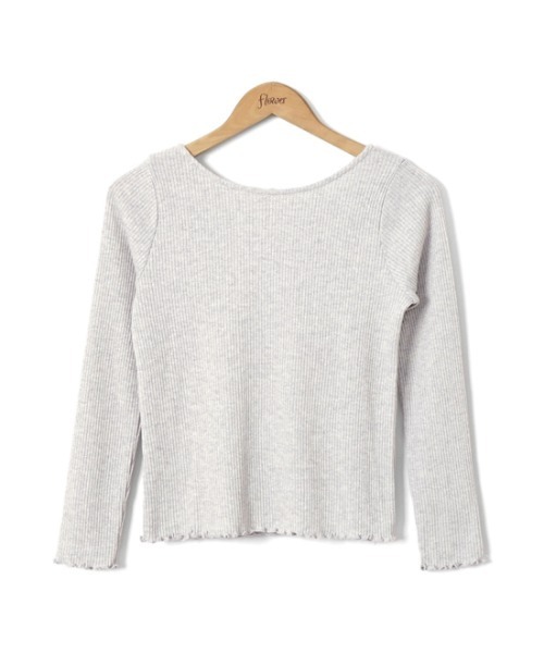 flower(フラワー)の「グリッターリボンロングスリーブ(ニット/セーター・レディース・グレー/シルバー・FREE)」の13枚目の写真
