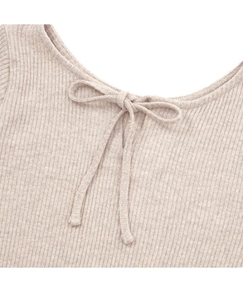 flower(フラワー)の「グリッターリボンロングスリーブ(ニット/セーター・レディース・グレー/シルバー・FREE)」の5枚目の写真