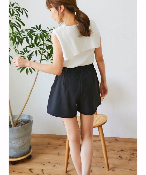 M y u（ミュー）の「片ポケット フリル タック 入り ショーパン（その他パンツ・レディース・ブラック・FREE）」の8枚目の写真