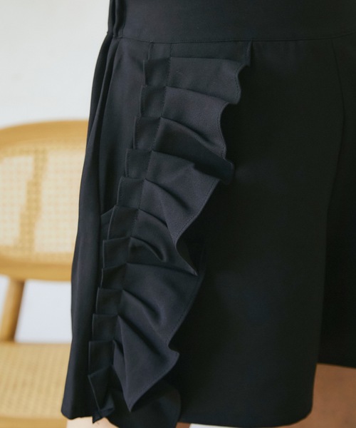 M y u（ミュー）の「片ポケット フリル タック 入り ショーパン（その他パンツ・レディース・ブラック・FREE）」の10枚目の写真