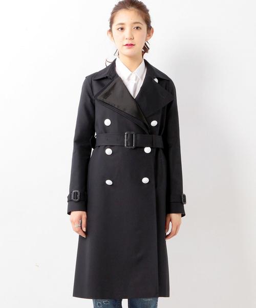 UNITED ARROWS(ユナイテッドアローズ)の「<THE RERACS(ザ リラクス)>ホワイトボタン ミドル トレンチコート◆(トレンチコート・レディース・ネイビー・38/36)」の14枚目の写真